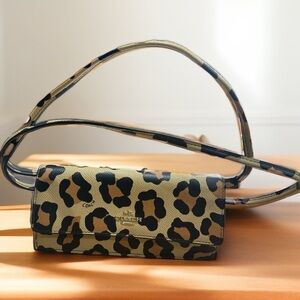 Coach 3 ways wear leopard print long wallet